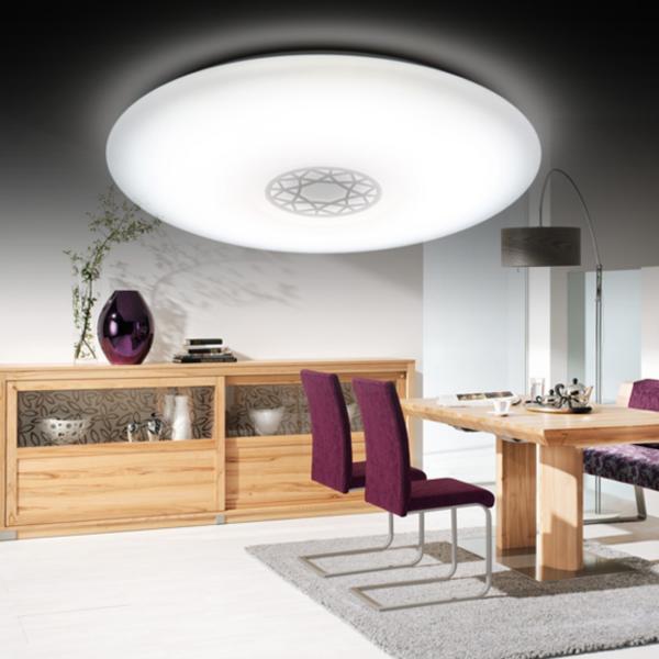 φ600mm Intelligent LED Surface Mount Ceiling Lights With Warm / Cool / Natural Light Adjustable