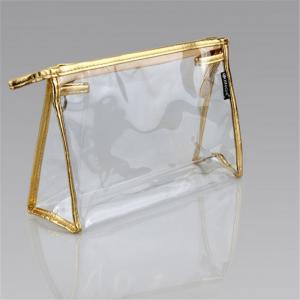Quality Custom Clear PVC Cosmetic Bag / Toiletry PVC Travel Bag With Zipper for sale