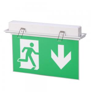 China Ceiling Recessed / Hanging Maintained Double Sided Exit Signs With ABS Casing on sale