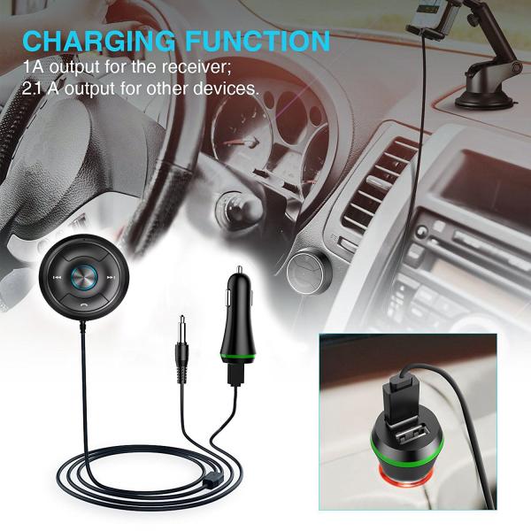AUX Connection Bluetooth 4.0 Transmitter Audio Handfree Car Kit