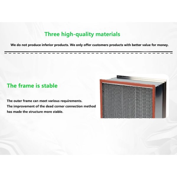YAYE 304 HEPA Air Filter Resistance High Temperature For High Temp Clean Area