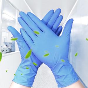 China Signo Ambidextrous Disposable Nitrile Work Gloves Medium Large on sale