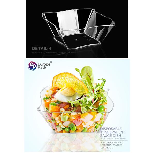 New product ideas 2019 special shape 148ml disposable mini sauce dish