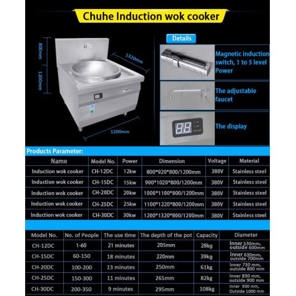 Stainless steel new desin chinese wok induction burner with 30kw