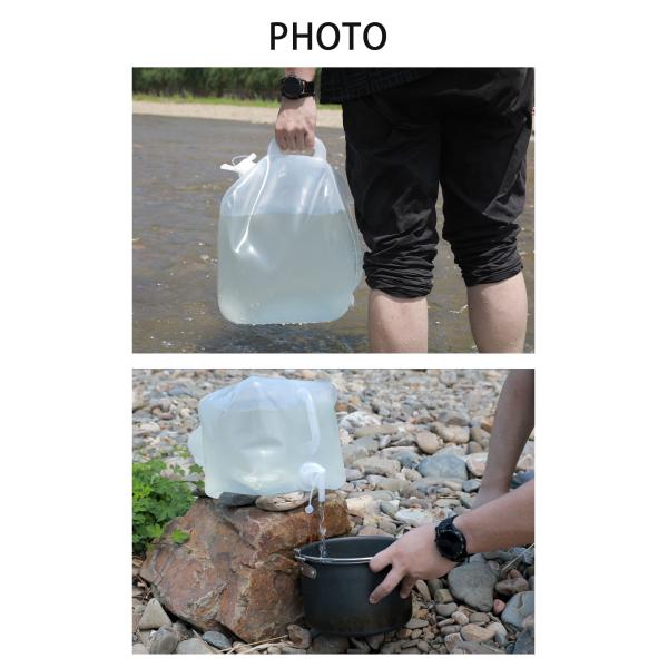 Eco-Friendly 2L Water Container Soft Collapsible Plastic Jerry Can with Faucet Lid