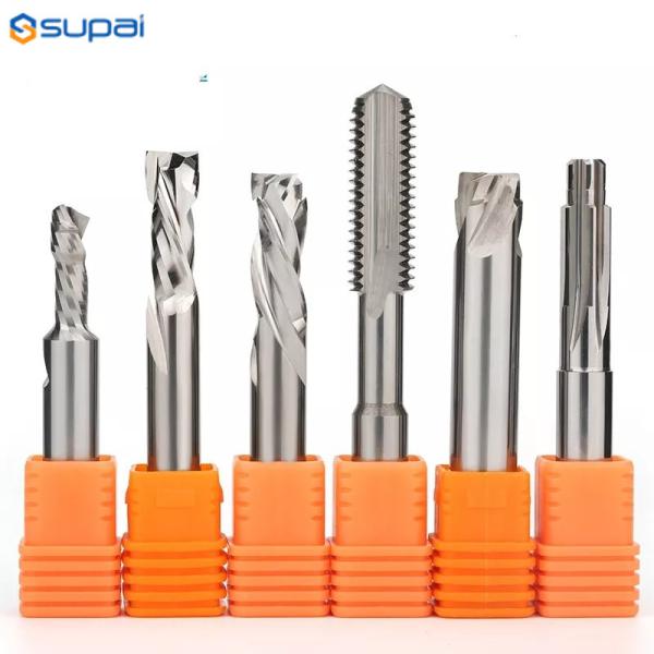 Buy Carbide Cutter Up&Down Woodworking Compression Router Bit CNC Wood End Mill Cutting Tools at wholesale prices