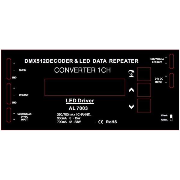 Single Channel LED Strip Repeater , DC24V Multi Functional DMX Decoder