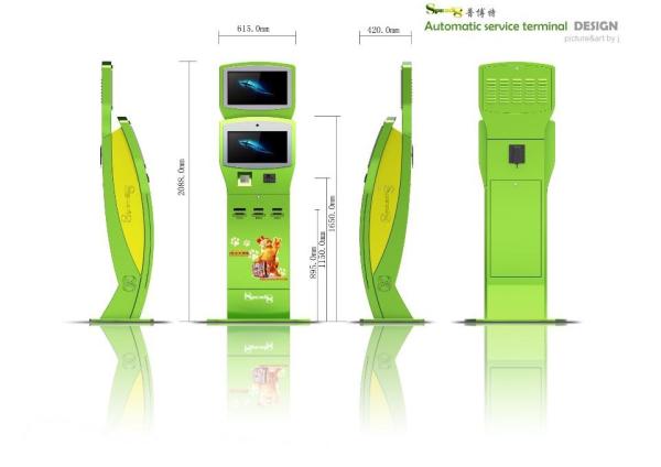 Buy Check Reader and Card Dispenser Free Standing Kiosk for Internet / Information Access at wholesale prices