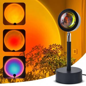 Quality Customization New High Quality Sunset Projector Lamp LED Sunset 180 Degree Rotation Projection Light Lamp for Home Decoration for sale