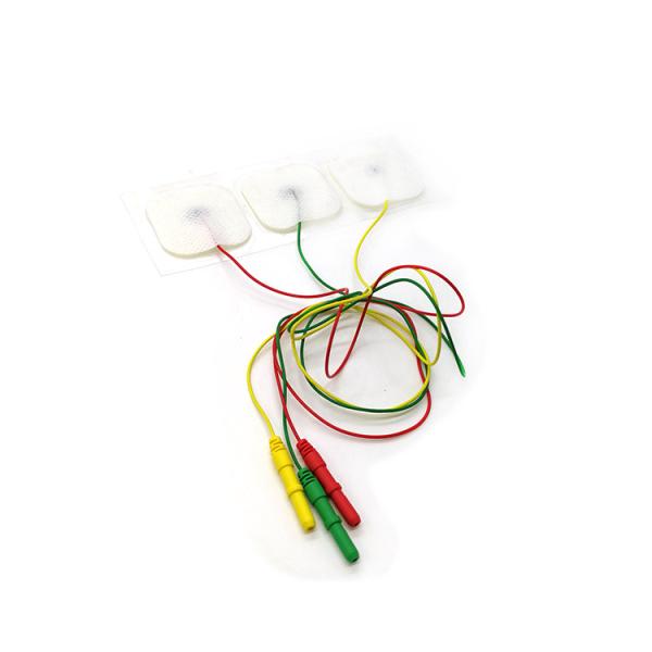 Disposable ECG Electrode Pads White Nonwoven Fabric Adhesive Button Electrode
