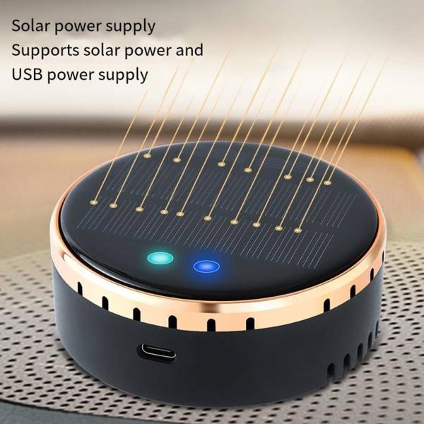 Solar Air Purifier Solar-Powered Car Deodorizer Compact Design Odors Cleaner