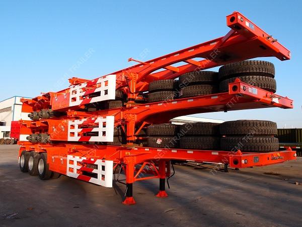 Buy Tri-axle 40 Feet Shipping Container Trailer Chassis With Container Lock at wholesale prices