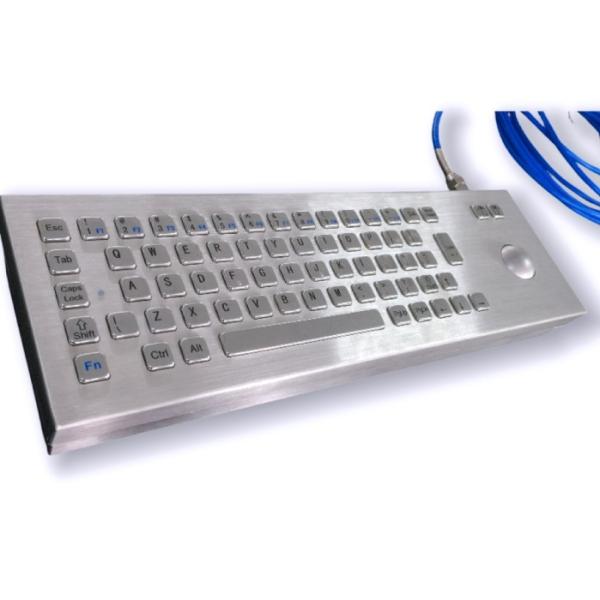 IP65 waterproof dustproof Industrial Stainless Steel Keyboard With Trackball