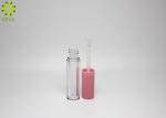 Custom Empty Lipgloss Containers Transparent Round Shape With Brush