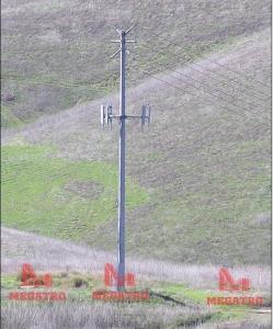China Cell site telecom tower on a power transmission monopole on sale