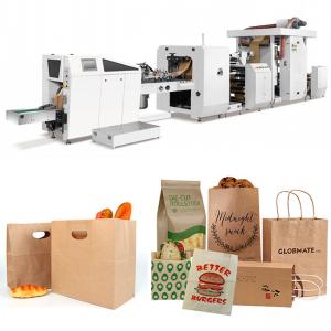 China 110-450mm Length Grocery Paper Shopping Bag Making Machine With Flat Handle on sale