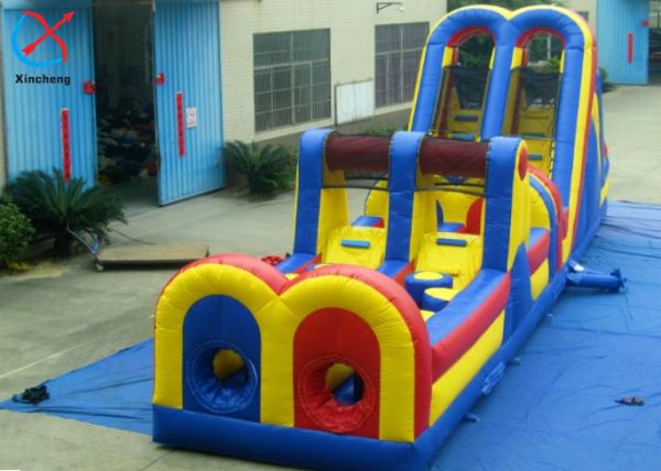 Buy Customized Inflatable Obstacle Course Inflatable Bouncy Jumping Castle With Slides at wholesale prices