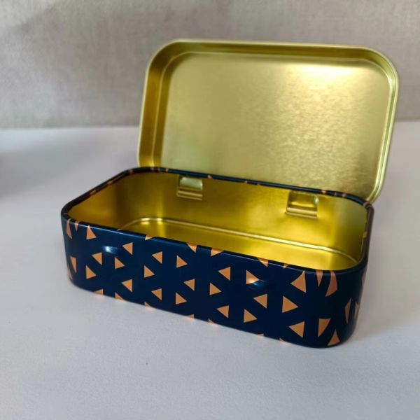 Black Pre Packaging Childproof Candy Pills Packaging Container Child Resistant Metal Tin Boxes