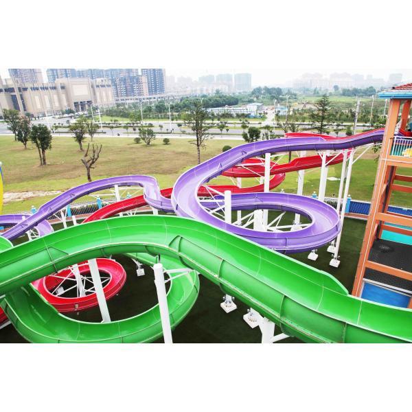 Galvanized carbon steel Custom Water Slides For Giant Outdoor Water Park
