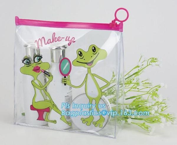 Buy plastic bag with zip lock for cosmetic, slide lock poly bag, standing up zip customized color pvc bag for cosmetics at wholesale prices