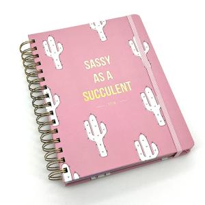 Quality Mylar Index Tabs Spiral Notebook Printing Service With Elastic Band for sale