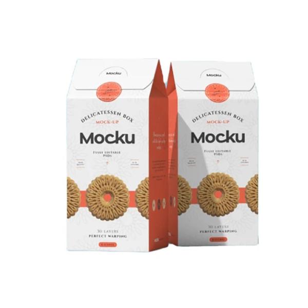 Offset Printed Biscuit Folding Paperboard Boxes ISO9001 Kraft Macaroni Salad Box