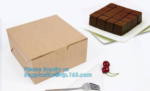 plain white 6" 8 "10" 12 "14" design your clear hard pet heavy cake box,Wholesale custom white cardboard cake box with w