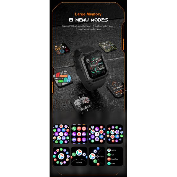 C20 Pro Large Capacity Configuration Watches Wrist Smartphone Digital 1.83inch Smartwatch