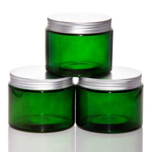 Quality Empty Green Glass Candle Jars Vessels 7oz 8oz 10oz 16oz for sale