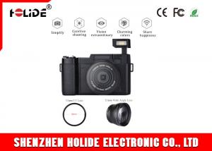 720P HD Digital Compact Camera 3.0 Inch 180 Degree Rotation Flip Screen Retractable Flashlight