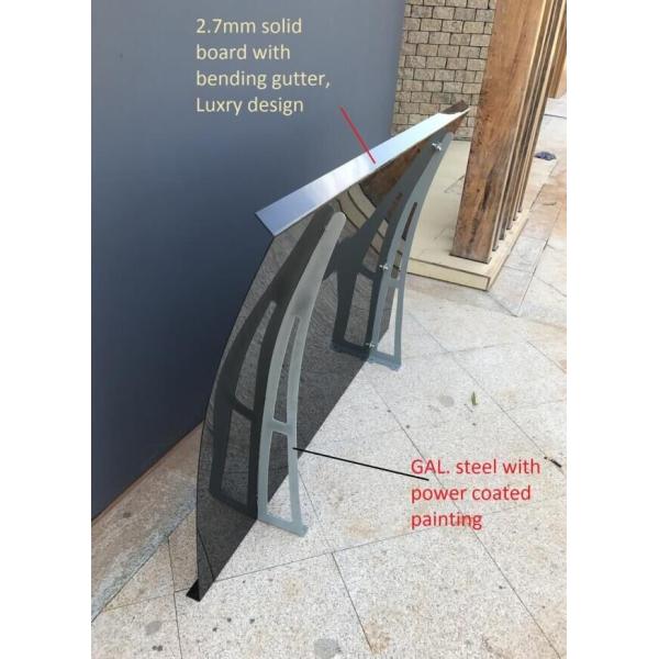 Steel Bracket 80x120cm Door Window Awning Canopy