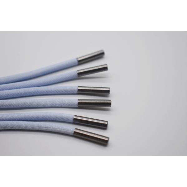 Soft Woven Nylon Cord Metal Tips Drawcords For Clothing Hoodie Jacquard Trouser