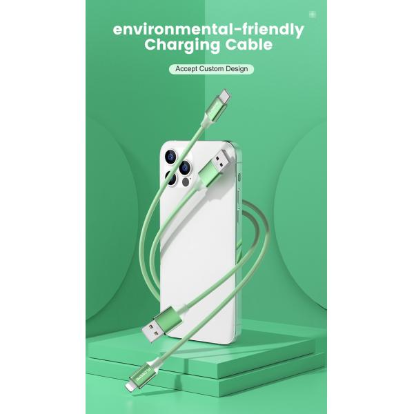 2m 1m 25cm USB Type C Charging Cable Liquid Silicone Data Transfer Fast Charging Cable
