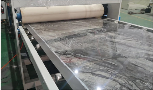 1220mm Artificial PVC Marble Sheet Making Machine / Extrusion Line 75kW