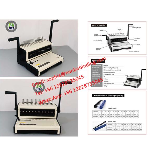 Desktop 24 Holes 14.3mm Pitch After Printing Binding Machine