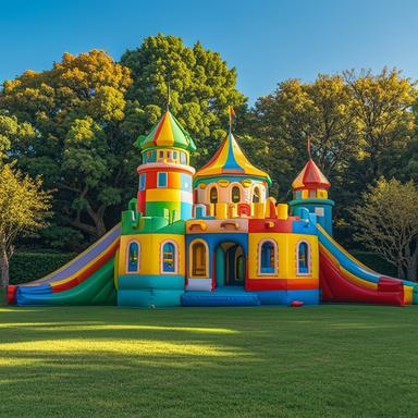 16'L X 13'W X 10'H Inflatable Party Castle Bounce House Giant Inflatable Slide Powerful UL-Approved Blower