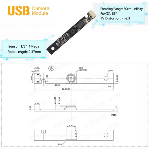 Omnivision OV9732 1MP Machine Vision USB Camera Module