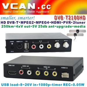 China DVB-T2100HD Car DVB-T MPEG4 H.264 tv receiver with 2 tuner PVR USB Record on sale