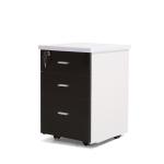 Versatile Three-Drawer Lockable Cabinet for Office File Storage and Mail