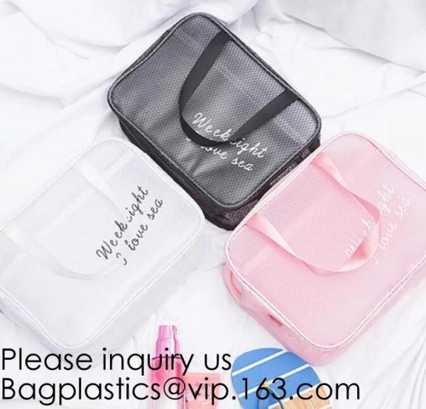 Custom Printing Recycled Soft Pvc Zipper Cosmetic Pouch,Transparent Customer Design PVC Cosmetic Pouch, bagease, bagplas