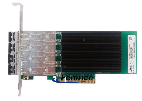 Buy Femrice 10Gbps Quad Port Gigabit Ethernet PCIe x8 Server Adapter Intel X710 Gigabit Controller Network Interface Card at wholesale prices