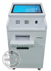 Quality Automatic Self Service Banking Kiosk with 32&quot; Touch Screen A4 Paper Thermal Printer and QR Code Scanner for sale