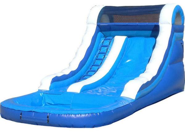 Buy Customized Blue Kids Inflatable Water Slide / Blow Up Pool Slides For Inground Pools at wholesale prices