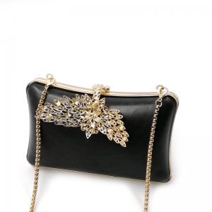 China Gorgeous Flower Clasp Pillow Shape Box Clutch Frame Lady Cluthes on sale