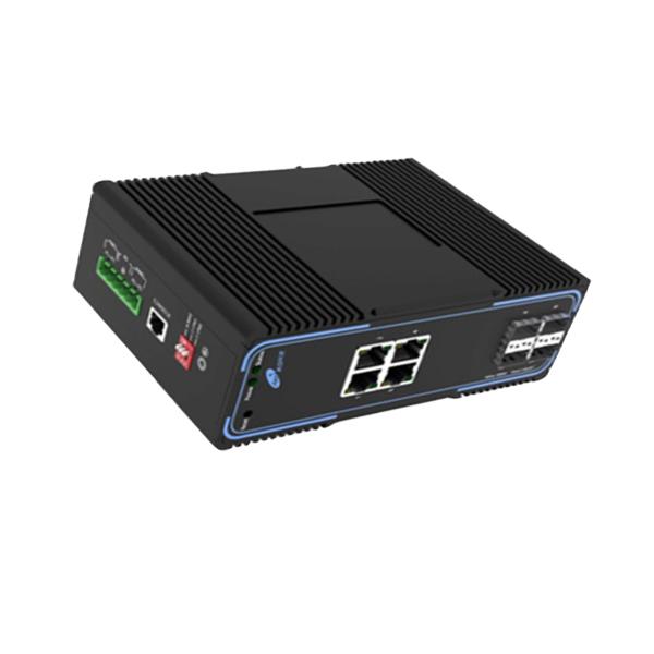 Managed Fiber POE Switch 100KM Full Gigabit 4 SFP Slots 4 POE Ports