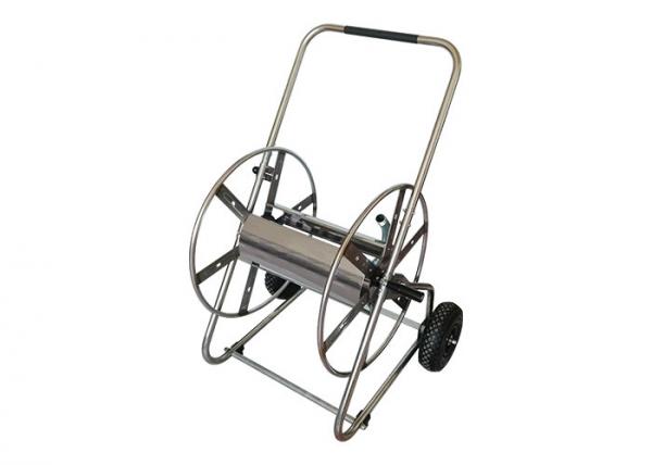 Buy 1" x 30m Metal Hose Reel Cart , Stainless Steel Garden Hose Reel Cart at wholesale prices