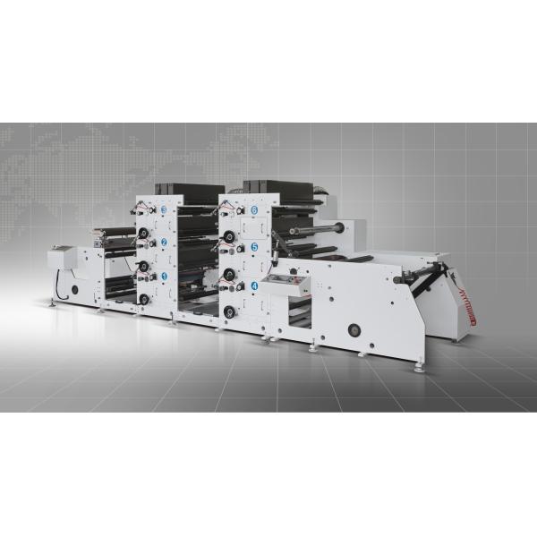 6colors Flexo Printing Machine Automatic Multicolor For Label Paper Film Paper Cup