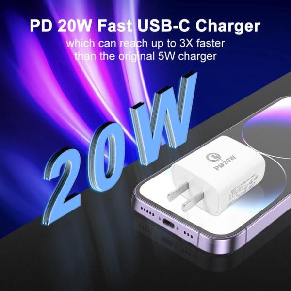 5V 3A GaN Fast Charger PD 20W GaN Usb C Charger With Fireproof PC Material