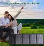 Foldable Solar Panel Backup Generator 300W with Black Panel Efficiency 21.5%-23
