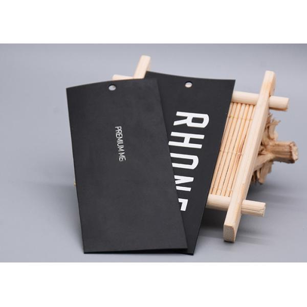 Black TPU Printing Custom Garment Hang Tags With Silicone Logo